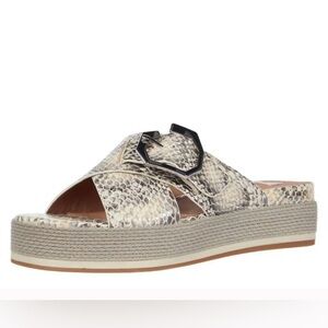 “LOUISE ET CIE” “CASSIA” BUBBLE SNAKE PRINT SLIDES EUC